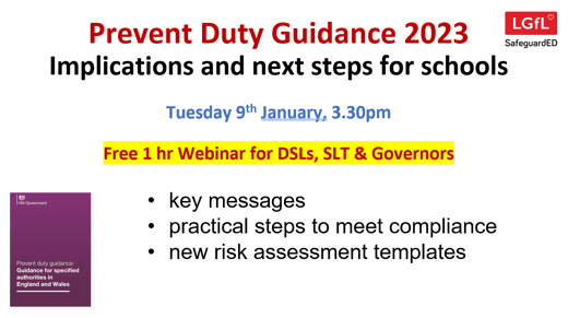 Prevent duty guidance webinar - Jan 2024